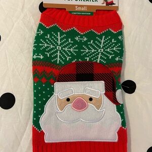 Festive Santa Pet Sweater
